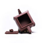 Buddha Stones Yixing All Handmade Gomoku Playing Chess Purple Clay Kung Fu Square Teapot 280ml Teapot BS 22