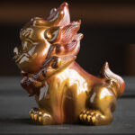 Buddha Stones Color Changing Small PiXiu Resin Tea Pet Wealth Home Figurine Decoration Decorations BS 9