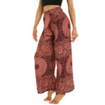 Buddha Stones Boho Lace-up Wide Leg Pants Women's Yoga Pants Women's Wide Leg Pants BS 2