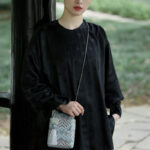 Buddha Stones Small Blue Ocean Waves Metal Chain Crossbody Bag Shoulder Bag Cellphone Bag Crossbody Bag BS 11