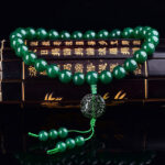 Buddha Stones Natural Green Agate Wrist Mala Manifestation Pocket Mala Car Decoration Wrist Mala&Decorations BS 2