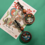 Buddha Stones Year Of The Dragon Hand Painted Chinese Zodiac Rosewood Carved Calm Key Chain (Extra 30% Off | USE CODE: FS30) Key Chain BS 10
