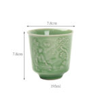 Buddha Stones Trees Pavilion Mountains Rivers Pine Ceramic Teacup Kung Fu Tea Cup Cup BS 10