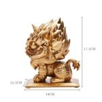 Buddha Stones Lion Statue Strength Resin Home Office Decoration Decorations BS 14