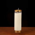 Buddha Stones Meditation Prayer Altar Candle Buddhist Temple Rituals Use Items Prayer Altar Candles BS White Medium (3 Days)
