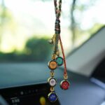 Buddha Stones Tibet Handmade Five God Of Wealth Thangka Protection Wall Car Hanging Decoration Car Hanging Decoration BS 1
