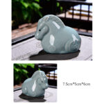 Buddha Stones Chinese Zodiac Wealth Ceramic Tea Pet Home Figurine Decoration Decorations BS 15