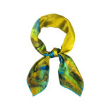 Buddha Stones A Panorama of Rivers and Mountains 100% Mulberry Silk Scarf Premium Grade 6A Silk Shawl Silk Scarf BS 100% Mulberry Small Silk Scarf 52*52cm
