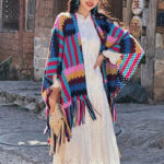 Buddha Stones Tibetan Shawl Candy Color Braided Pattern Winter Cozy Travel Knitted Tassel Scarf Wrap Tibetan Shawl BS 1