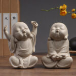 Buddha Stones Tibetan Meditation Buddha Monk Blessing Serenity Resin Home Decoration Decorations BS 1