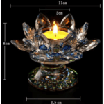 Buddha Stones Tibetan Lotus Candlestick Ornament Decoration BS 10