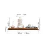 Buddha Stones Lotus Flower Tathagata Kwan Yin Avalokitesvara Ksitigarbha Meditation Ceramic Stick Incense Burner Decoration Incense Burner BS 10