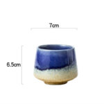 Buddha Stones Retro Kiln Change Ceramic Coffee Mug Tea Espresso Coffee Cup 200ml Coffee Mug BS Dark Blue 7cm*6.5cm*200ml