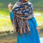 Buddha Stones Tibetan Flowers Leaves Branch Design Tassel Shawl Cozy Travel Scarf Wrap Tibetan Shawl BS 37