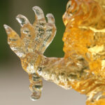 Buddha Stones Handmade Chinese Zodiac Yellow Dragon Liuli Crystal Art Piece Luck Protection Home Office Decoration Decorations BS 4