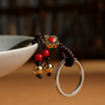 Buddha Stones Feng Shui Bagua Yin Yang Balance Peace Keychain Key Chain BS 5
