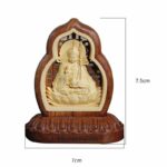 Buddha Stones Guru Rinpoche Buddha Padmasambhavan Serenity Wood Engraved Statue Figurine Decoration Decorations BS 7