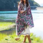 Buddha Stones Tibetan Flowers Leaves Branch Design Tassel Shawl Cozy Travel Scarf Wrap Tibetan Shawl BS 13
