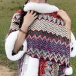 Buddha Stones Tibetan Multicolored Wavy Lines Knitted Striped Shawl Coat Winter Cozy Travel Scarf Wrap Tibetan Shawl BS 30