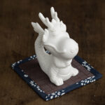 Buddha Stones Year Of The Dragon Luck White Porcelain Ceramic Tea Pet Home Figurine Decoration Decorations BS 1
