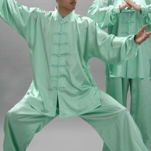 Simple Pattern Meditation Prayer Spiritual Zen Tai Chi Qigong Practice Unisex Clothing Set (Extra 30% Off | USE CODE: FS30) Clothes BS Green XXL