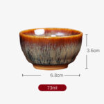 Buddha Stones 12 Chinese Zodiac Pattern Ceramic Teacup Kung Fu Jian Chinese Zhan Tea Cup 73ml Jian Zhan Tea Cup BS 24