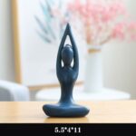 Buddha Stones Abstract Yoga Meditation Exercise Ceramics Spiritual Figurine Sculpture Decoration Decorations BS Blue Stretch Hands