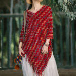 Buddha Stones Tibetan Colorful Striped Shawl Tassels Pullover Winter Cozy Travel Scarf Wrap Tibetan Shawl BS 5