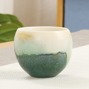 Buddha Stones Creative Green Ceramic Teacup Kung Fu Tea Cups Cup BS 7.2*6cm*140ml