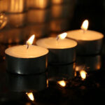 Buddha Stones Tibetan Lotus Candlestick Ornament Decoration BS Candle