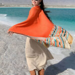Buddha Stones Tibetan Shawl Colorful Geometry Winter Cozy Travel Scarf Wrap Tibetan Shawl BS 39