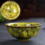 Buddha Stones Colorful Ceramic Teacup Home Office Tea Cups Cup BS DarkKhaki