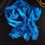 Buddha Stones Tibetan Blessing Auspicious 5 Colors Jacquard Khata Decoration Decorations BS Blue