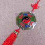 Buddha Stones Feng Shui Bagua Map Chinese Knotting Harmony Energy Map Mirror Bagua Map BS 19