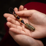 Buddha Stones Heart Sutra Copper Key Chain Key Chain BS 3