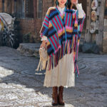 Buddha Stones Tibetan Shawl Candy Color Braided Pattern Winter Cozy Travel Knitted Tassel Scarf Wrap Tibetan Shawl BS 8