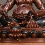 Buddha Stones Yellow Jambhala Bodhisattva Figurine Compassion Copper Statue Home Office Decoration Decorations BS 14
