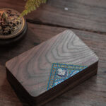 Buddha Stones Vintage Handmade Black Walnut Wood Jewelry Storage Box Wooden Gift Box Jewelry Storage Box BS 7