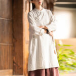 Buddha Stones Vintage Cotton Linen Blouse Women Long Sleeve Shirt Chinese Hanfu Top Long Sleeve Shirt BS 1