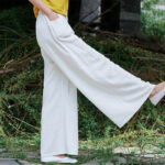 Buddha Stones Plain Wide Leg Pants Dance Women's Yoga Pants With Pockets Wide Leg Pants BS 16
