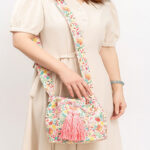 Buddha Stones Colorful Geometry Flowers Print Canvas Bucket Crossbody Bag Shoulder Bag Crossbody Bag BS 22
