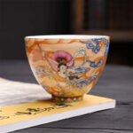 Buddha Stones Dunhuang Color Flying Apsaras Teacup Kung Fu Tea Cup Cup BS 19