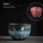 Buddha Stones Ceramic Teacup Lovely Cat Black Tea Cups 140ml Cup BS Happiness