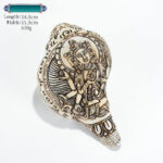 Buddha Stones Tibetan Handmade Engraved Shankha Buddha Avalokitesvara Conch Shell Wealth Decoration Decorations BS ZUṣṇīṣa-vijayā Buddha 18.5*11.5cm