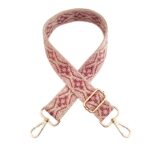 Buddha Stones Multicolor Embroidered Shoulder Bag Straps Bag Straps BS Light Pink Beige