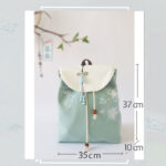 Buddha Stones Handmade Embroidered Large Capacity Canvas Backpack Backpack BS 8