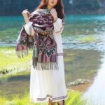 Buddha Stones Tibetan Flowers Leaves Branch Design Tassel Shawl Cozy Travel Scarf Wrap Tibetan Shawl BS 17