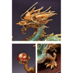 Buddha Stones Year Of The Dragon Auspicious Dragon Brass Copper Luck Success Office Decoration Decorations BS 11