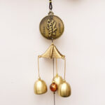 Buddha Stones Blessing Letter Elephant Bagua Auspicious Coin Wall Hanging Chime Bell Handmade Home Decoration Decorations BS 2