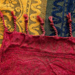 Buddha Stones Tibetan Floral Pattern Hand-Dyed Craftsman Blanket Blanket BS 5